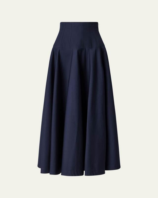 Nell High-Waisted Cotton Maxi Skirt